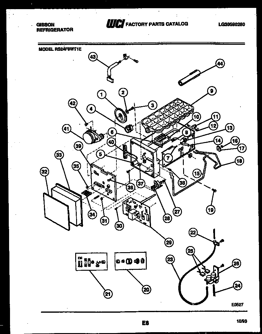 Gibson RS24F9WT1E ice maker parts diagram