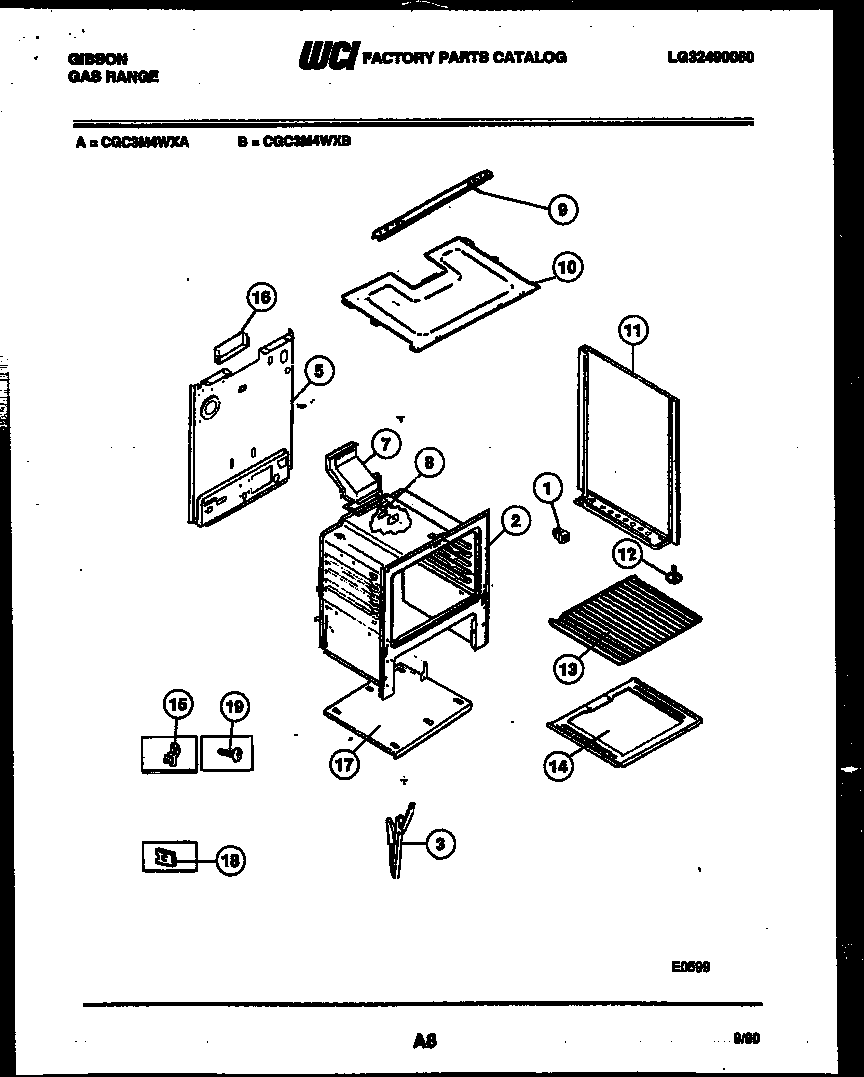 Gibson CGC3M4WXA body parts diagram