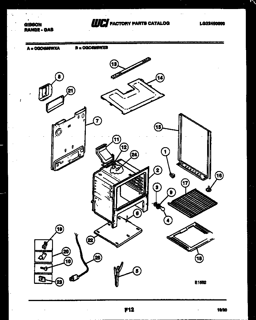 Gibson CGC4M6WXB body parts diagram