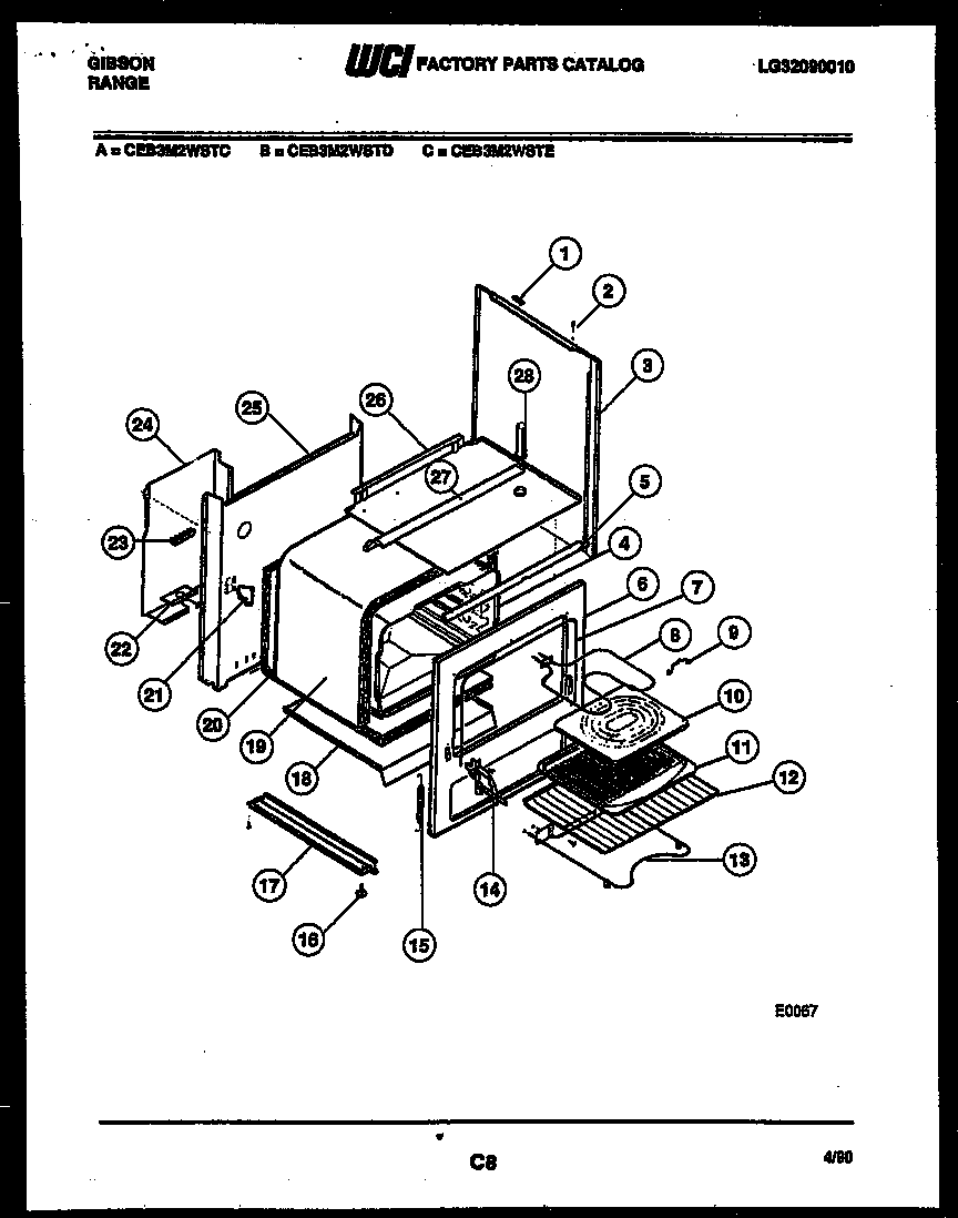 Gibson CEB3M2WSTE body parts diagram
