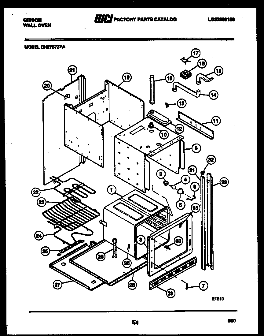 Gibson OH27S7ZYA body parts diagram