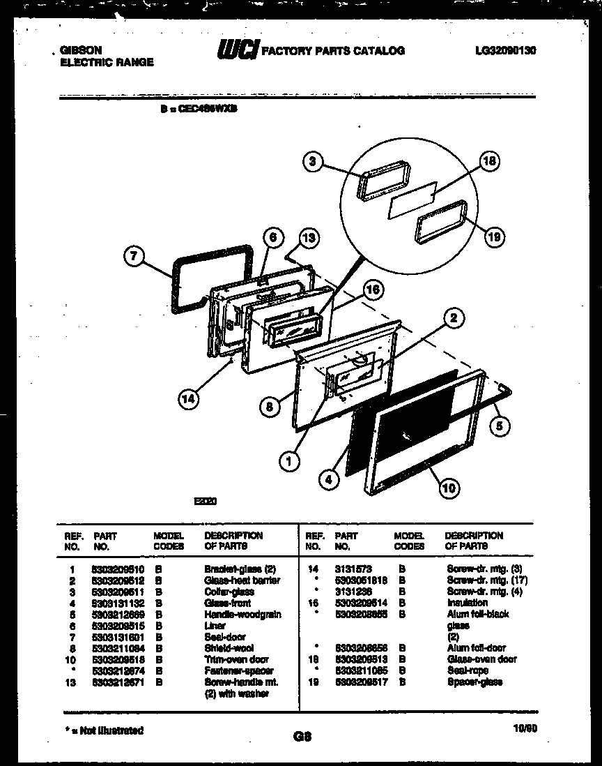 Gibson CEC4S6WXA door parts diagram
