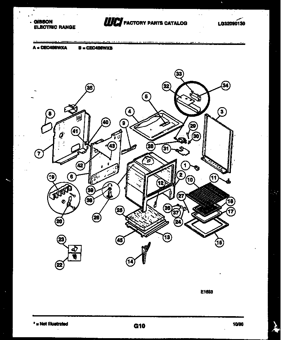 Gibson CEC4S6WXA body parts diagram