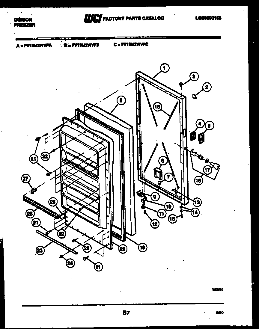 Gibson FV19M2WVFB door parts diagram