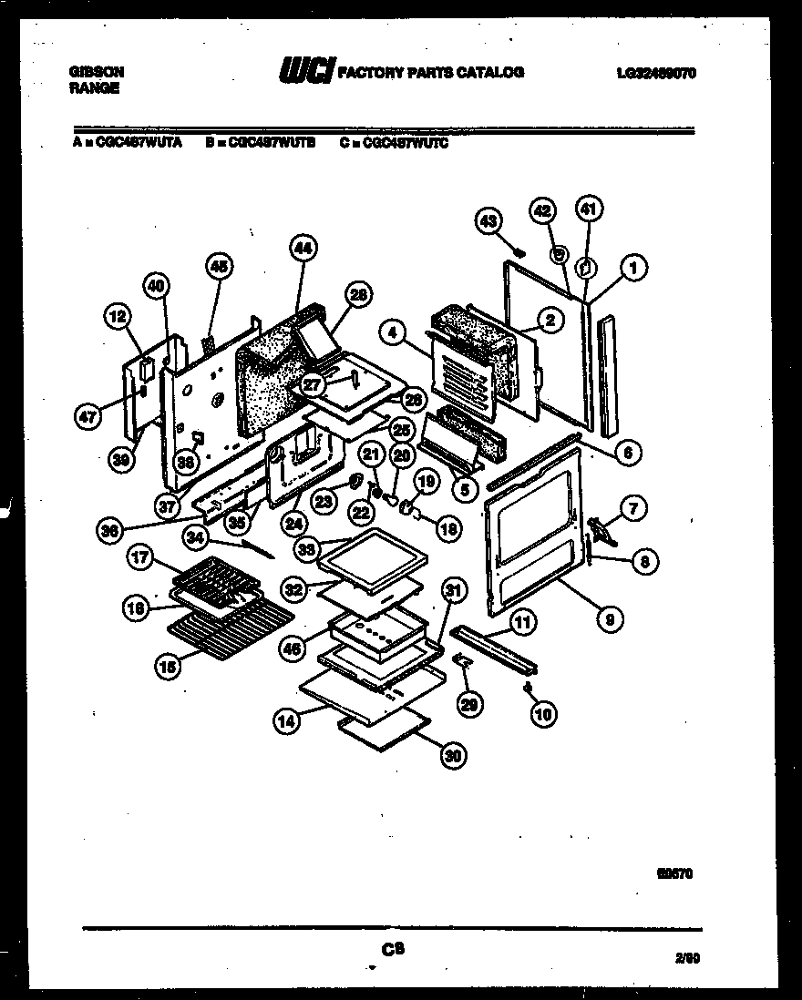 Gibson CGC4S7WUTA body parts diagram