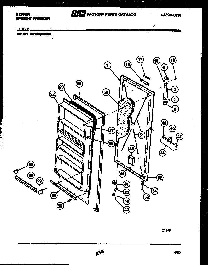 Gibson FV16F5WXFA door parts diagram