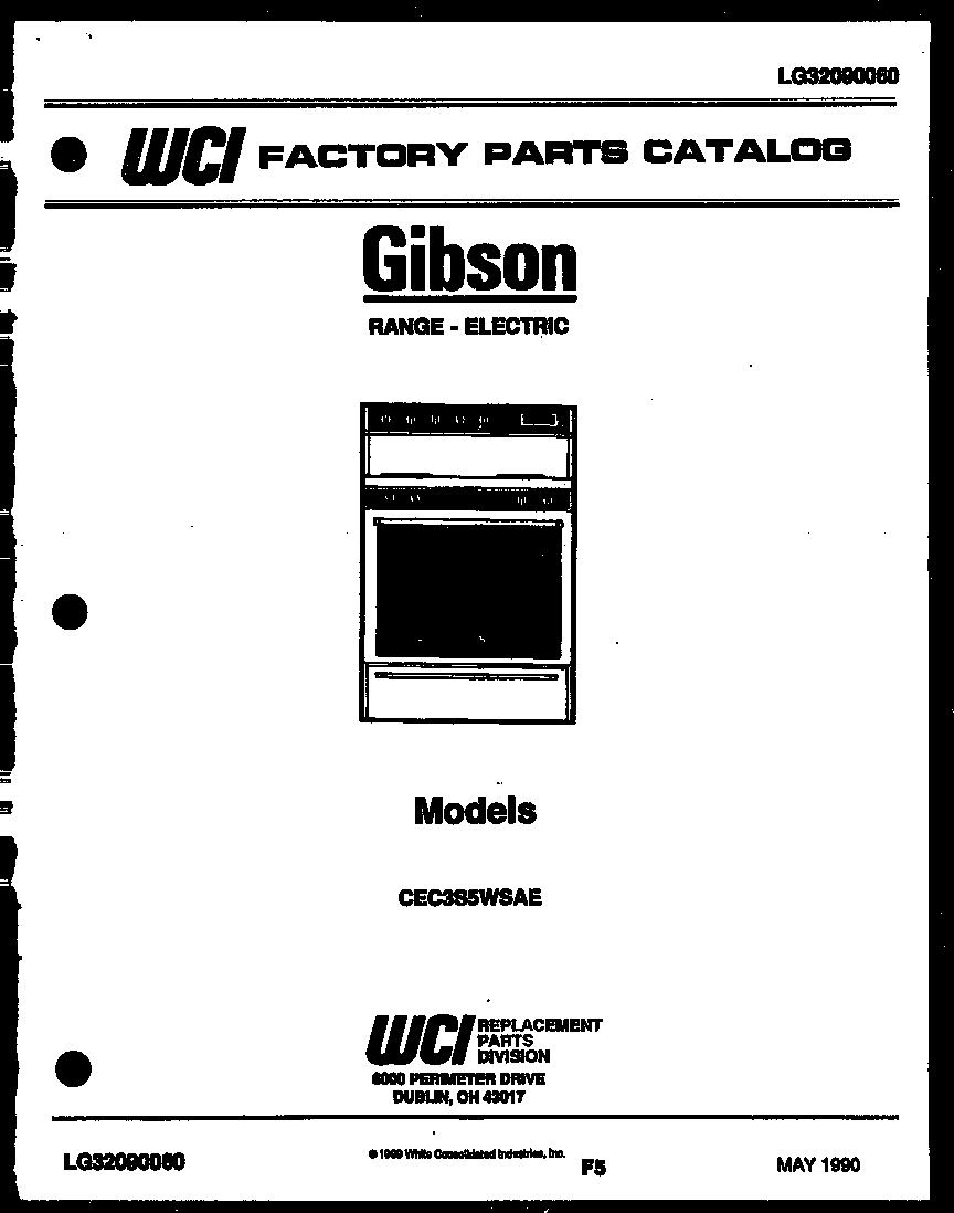 Gibson CEC3S5WSAE cover diagram