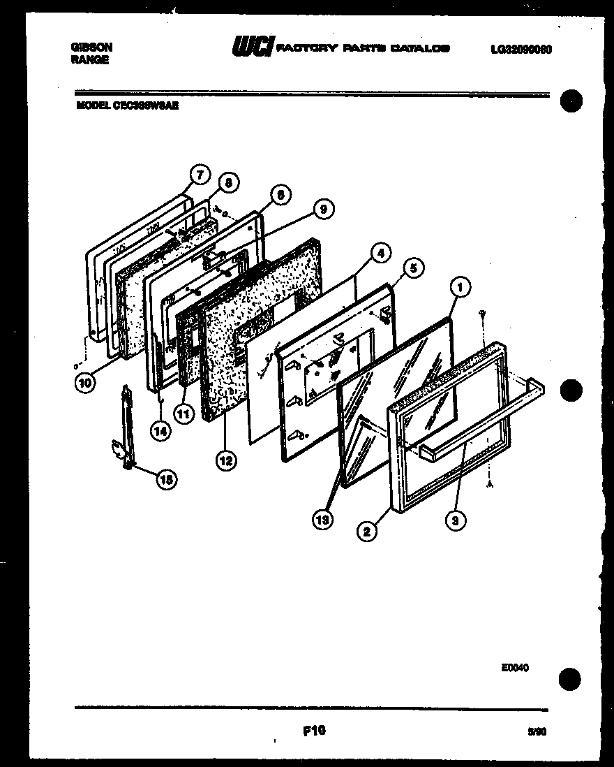 Gibson CEC3S5WSAE door parts diagram
