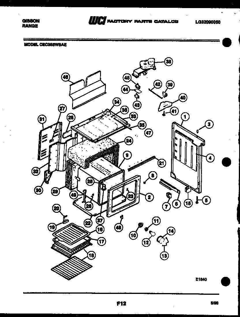 Gibson CEC3S5WSAE body parts diagram