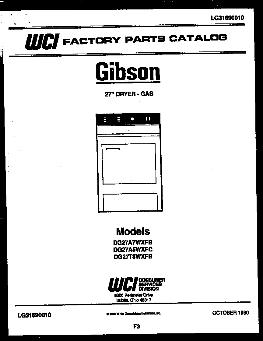 Gibson DG27T3WXFB null diagram