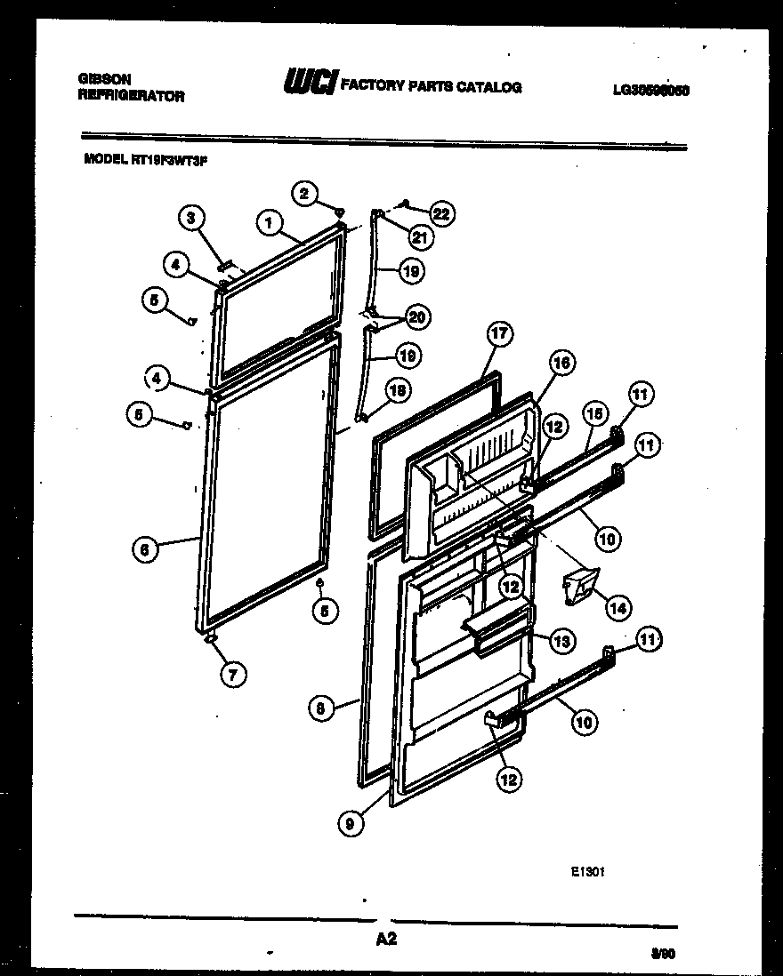 Gibson RT19F3WT3F door parts diagram