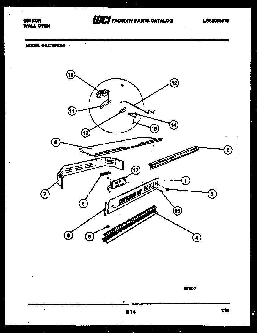 Gibson OB27S7ZYA backguard diagram