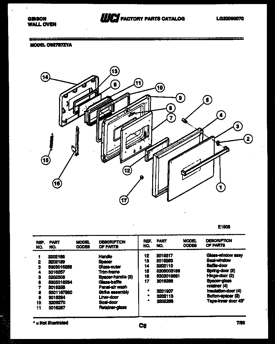 Gibson OB27S7ZYA door parts diagram