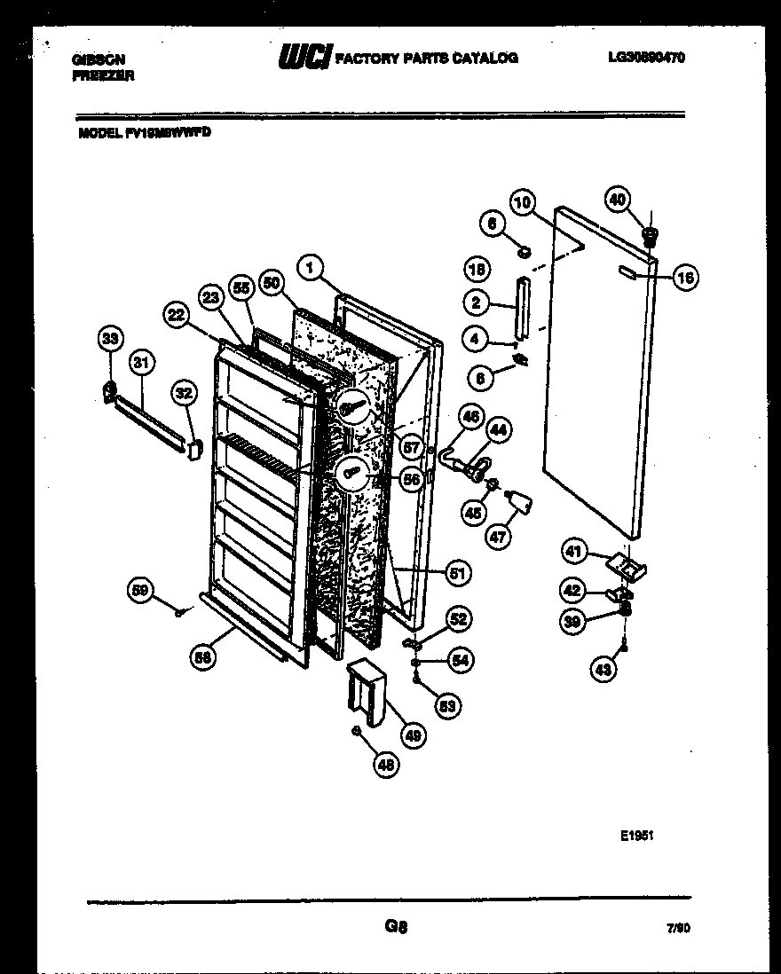 Gibson FV19M8WWFD door parts diagram