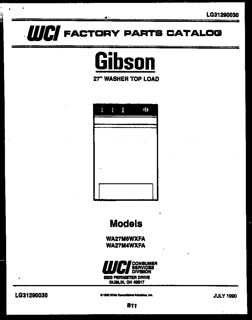Gibson WA27M6WXFA null diagram