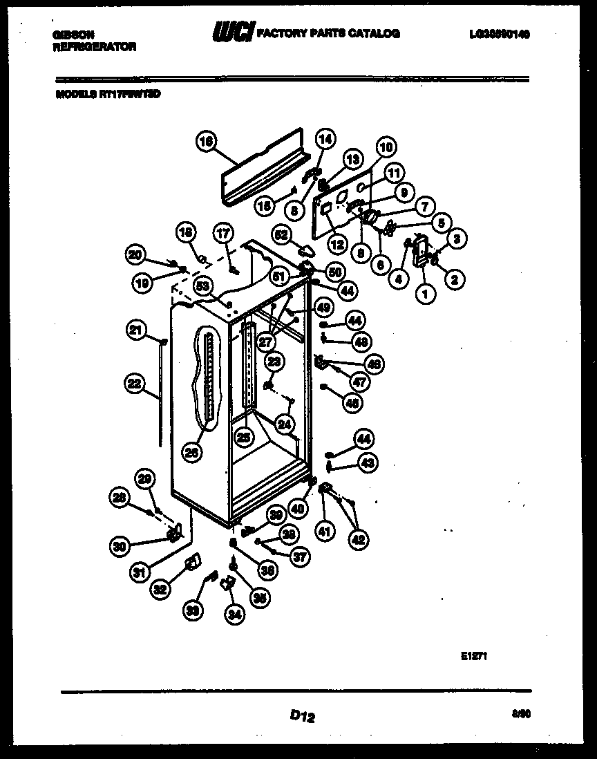 Gibson RT17F9WT3D cabinet parts diagram