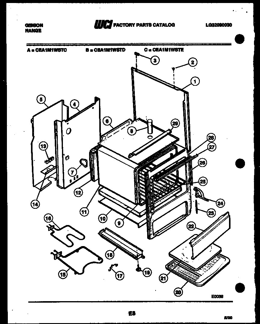 Gibson CEA1M1WSTD body parts diagram