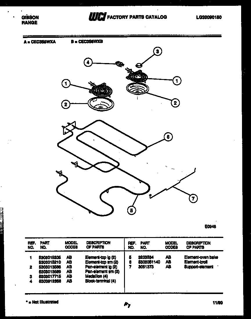 Gibson CEC3S5WXB broiler parts diagram