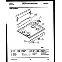 Gibson CGA1M2WSTD backguard and cooktop parts diagram