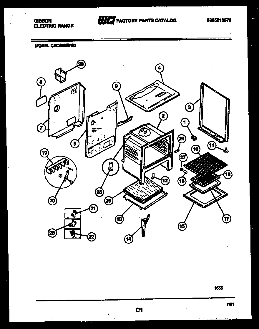 Gibson CEC4M4WXD body parts diagram