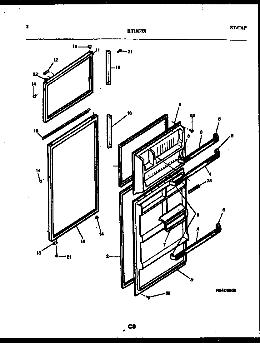 Gibson RT19F7YX3A door parts diagram