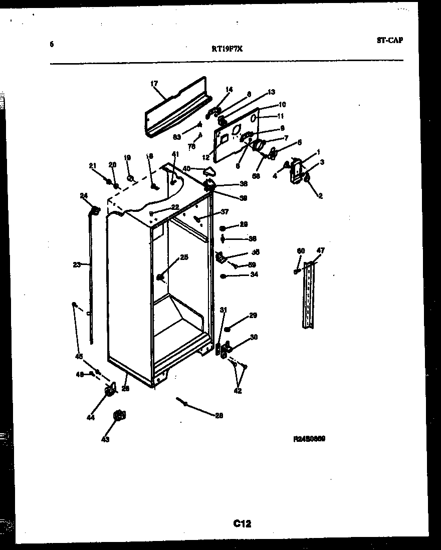 Gibson RT19F7YX3A cabinet parts diagram