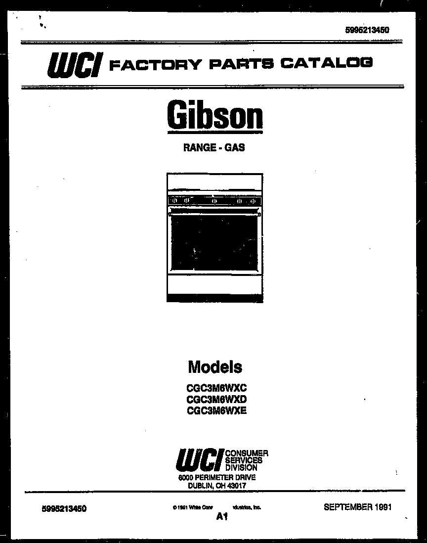 Gibson CGC3M6WXE cover page diagram