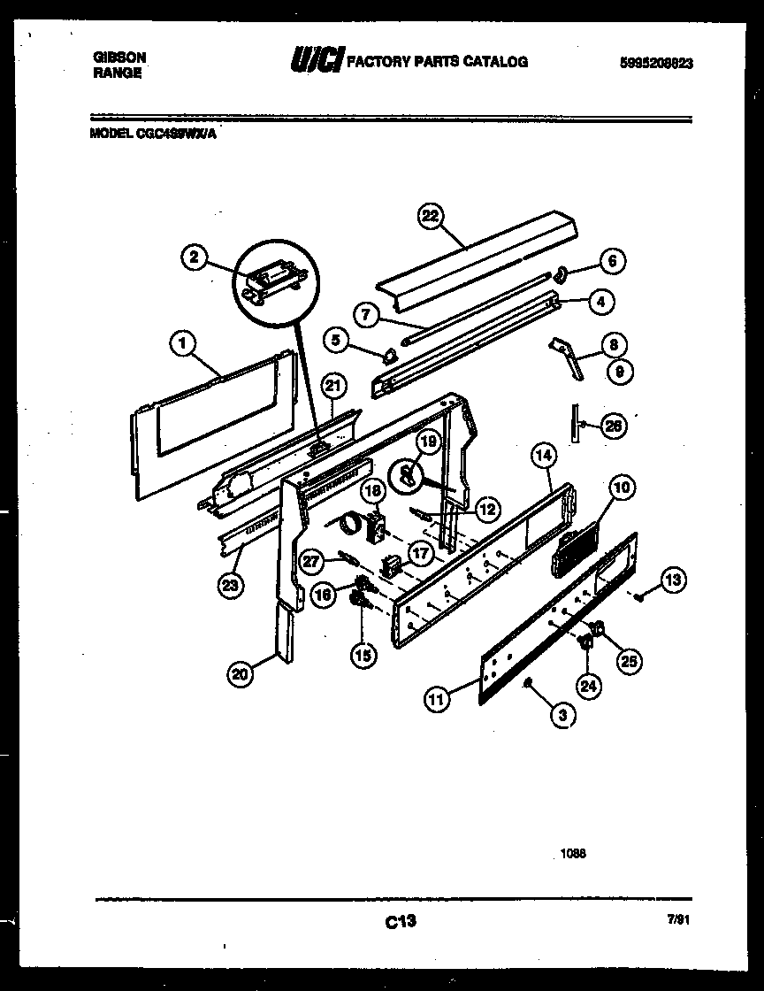 Gibson CGC4S9DXA backguard diagram