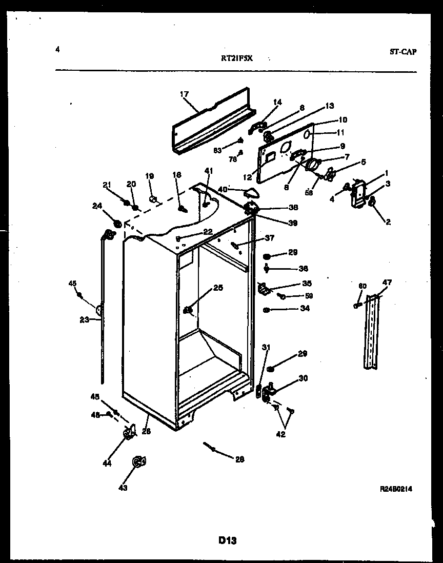 Gibson RT21F5YX3A cabinet parts diagram