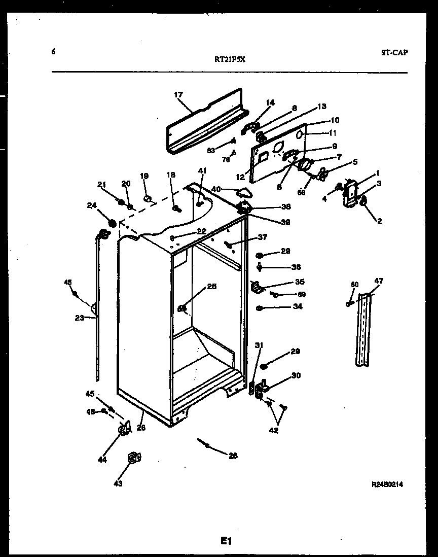 Gibson RT21F5YX3A cabinet parts diagram