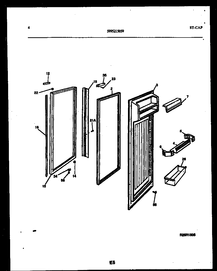 Gibson RS22F9DX1C refrigerator door parts diagram