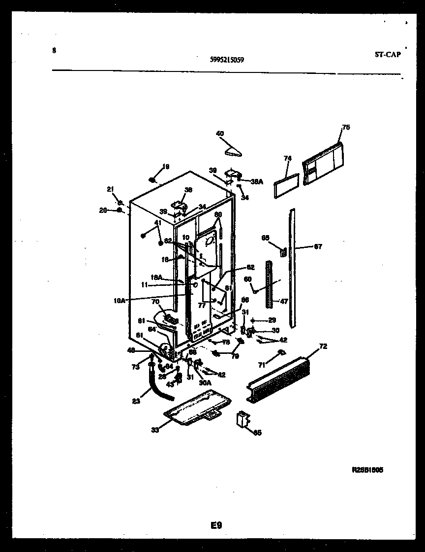Gibson RS22F9DX1C cabinet parts diagram