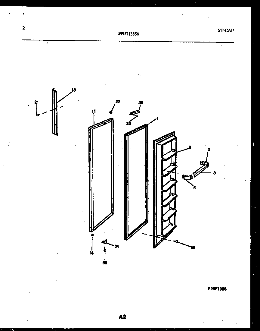 Gibson RS19F3YX1C freezer door parts diagram