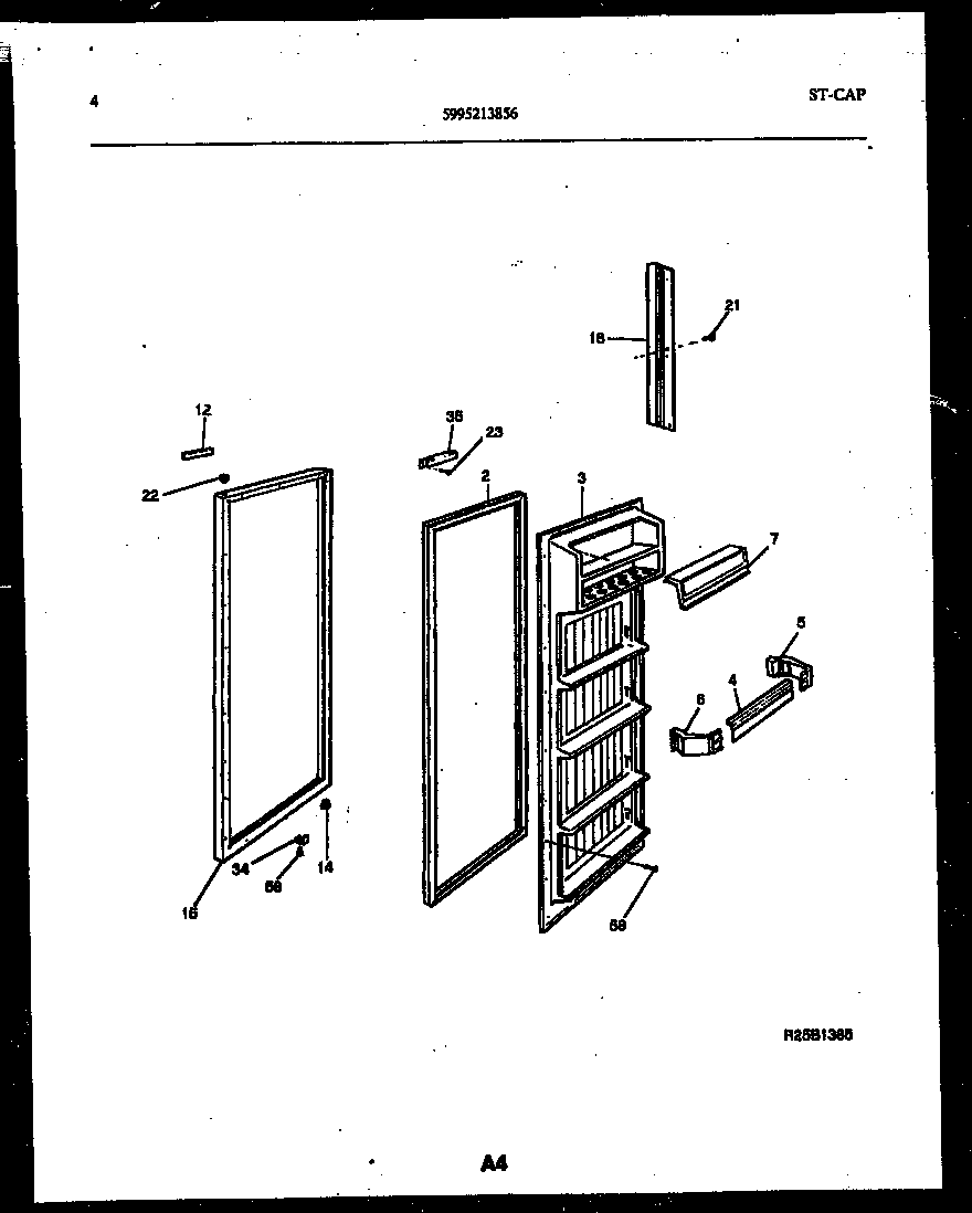 Gibson RS19F3YX1C refrigerator door parts diagram