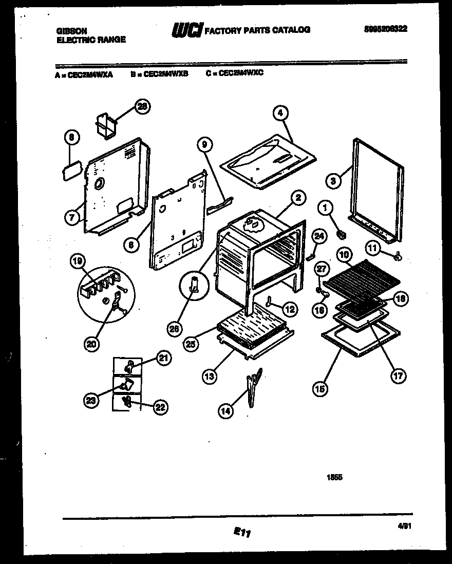 Gibson RS19F3YX1B refrigerator door parts diagram