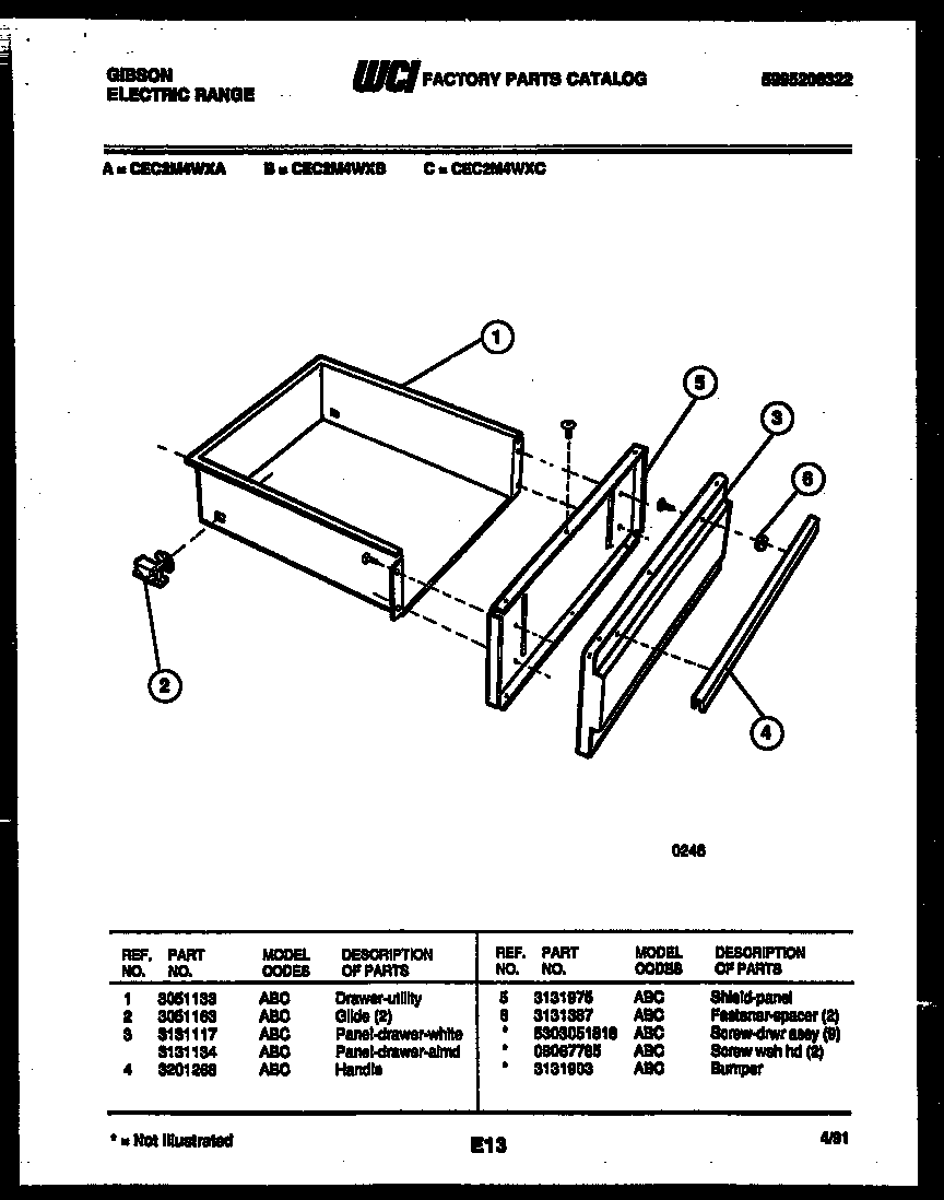 Gibson RS19F3YX1B cabinet parts diagram