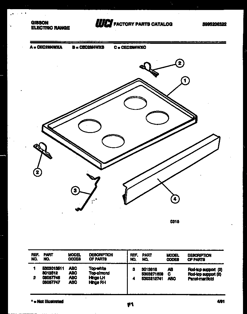 Gibson RS19F3YX1B cabinet parts diagram