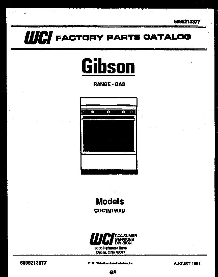 Gibson RT19F9YX3A cover page diagram