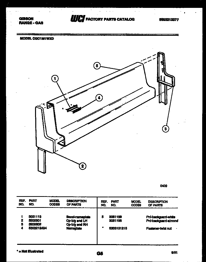 Gibson RT19F9YX3A door parts diagram