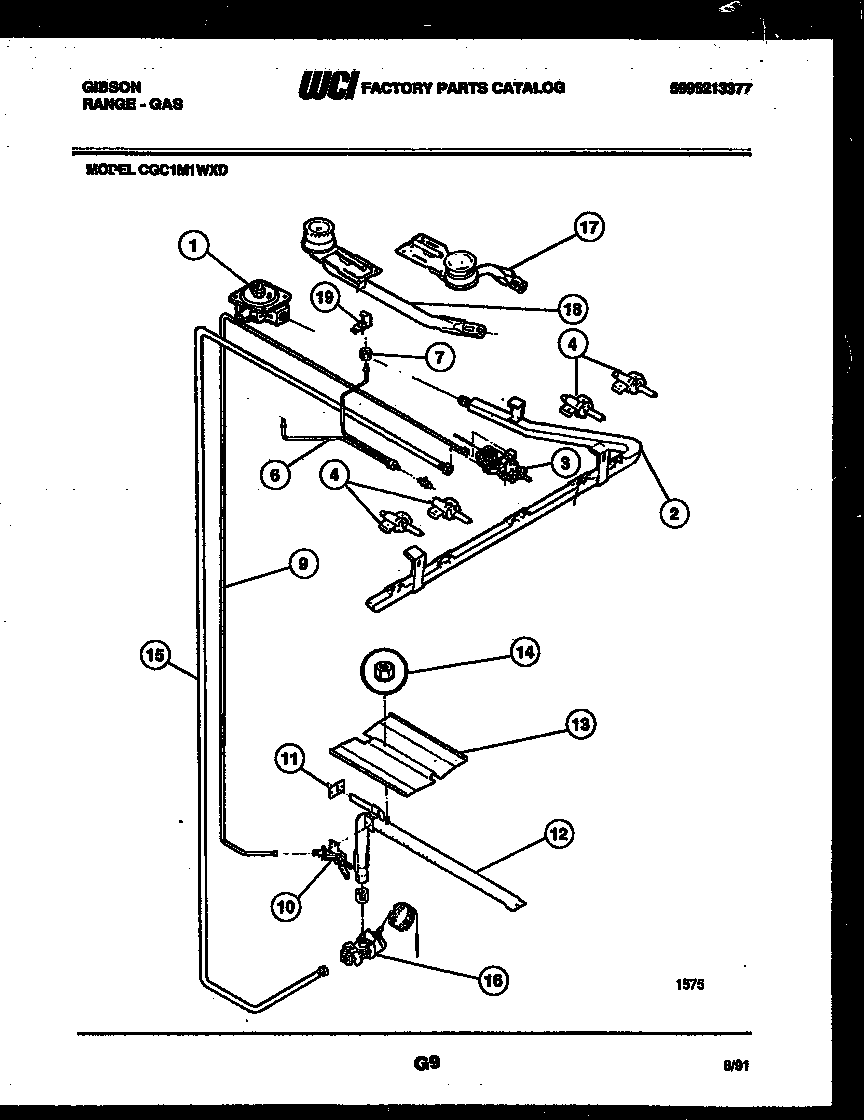 Gibson RT19F9YX3A cabinet parts diagram