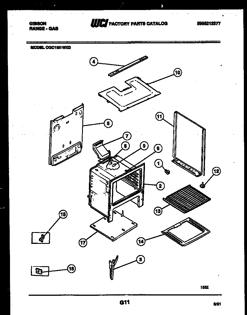 Gibson RT19F9YX3A shelves and supports diagram