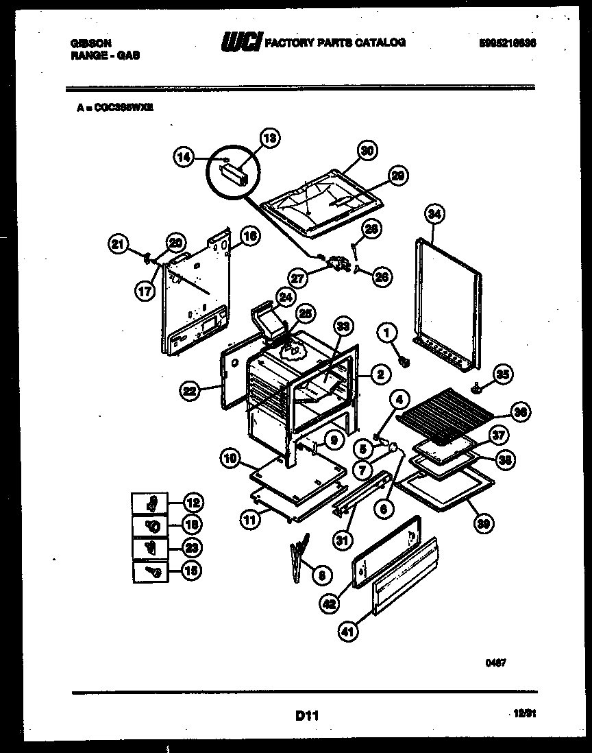 Gibson CGC3S5WXE body parts diagram
