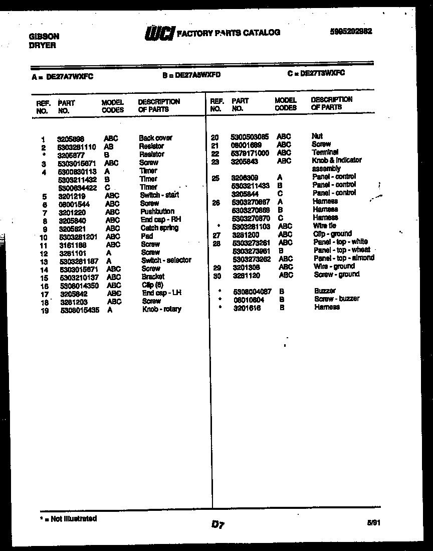 Gibson CEC3S5WXC cooktop parts diagram
