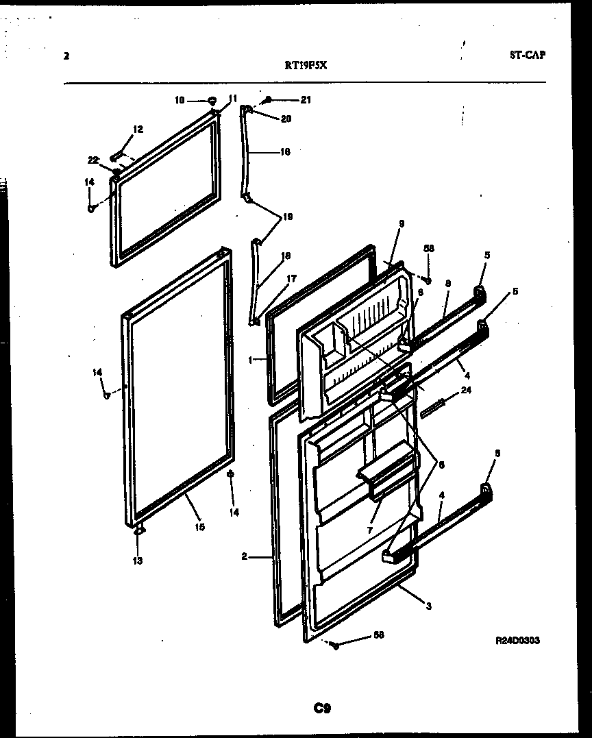 Gibson RT19F5DX3A door parts diagram