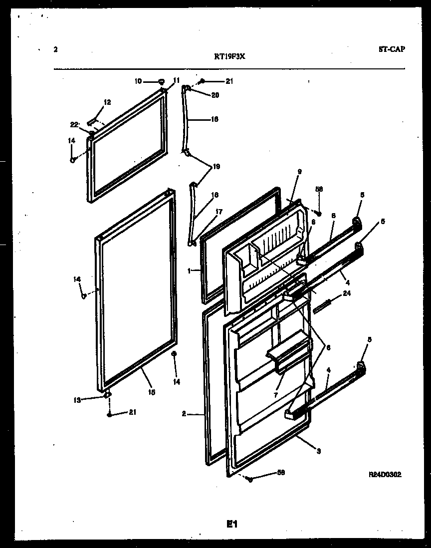 Gibson RT19F3WX3A door parts diagram