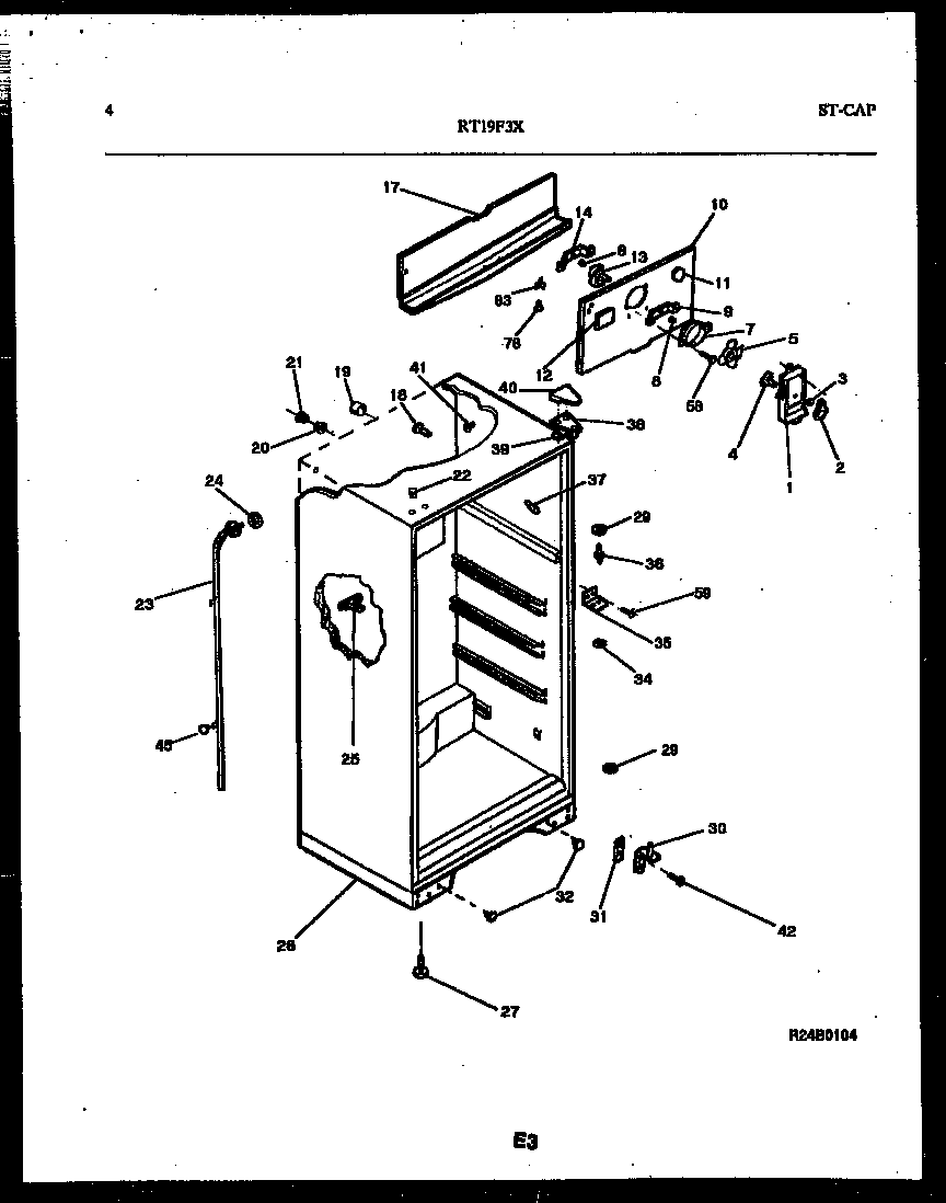 Gibson RT19F3WX3A cabinet parts diagram