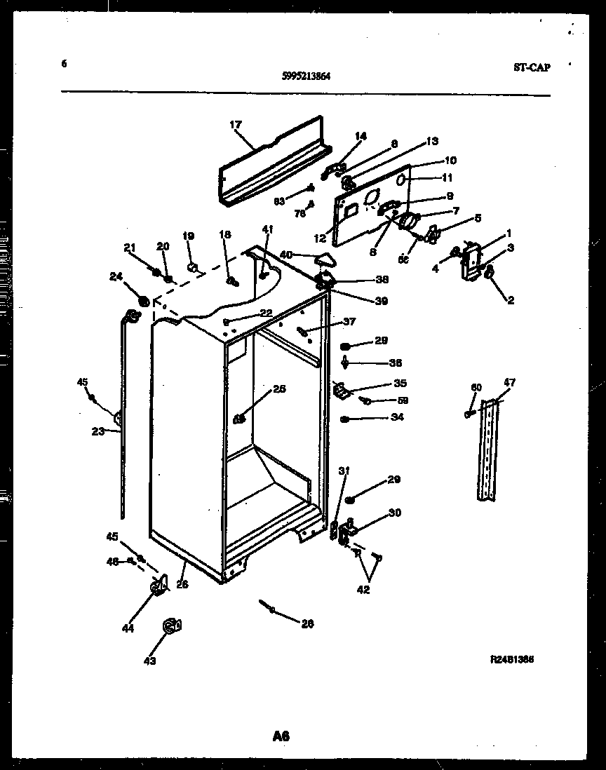 Gibson RT21F7WX3C cabinet parts diagram