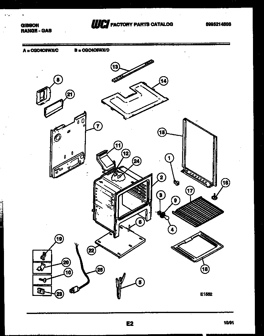 Gibson CGC4C6WXD body parts diagram