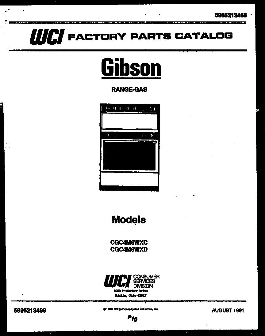 Gibson CGC4M6WXD cover page diagram