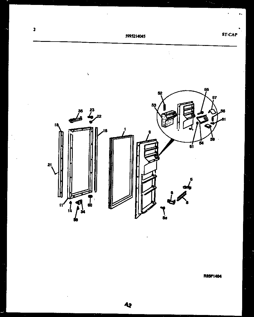 Gibson RS24F9WX1C freezer door parts diagram